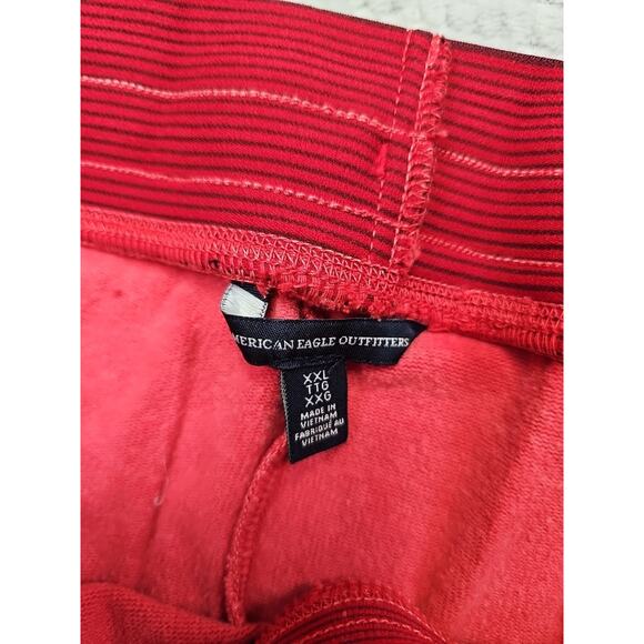 American Eagle Sweatpants Womens 2X Red Jogger Sweats Lounge Casual - Picture 5 of 8